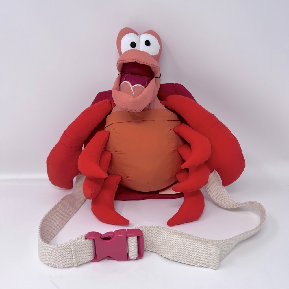 Zara Disney The Little Mermaid Plush Sebastian Parachute Shoulder Fanny Pack Bag